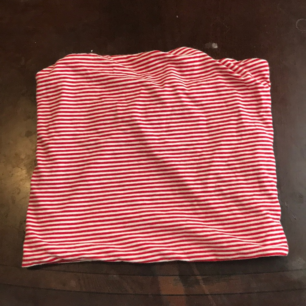 Brandy Melville red stripped tube top
